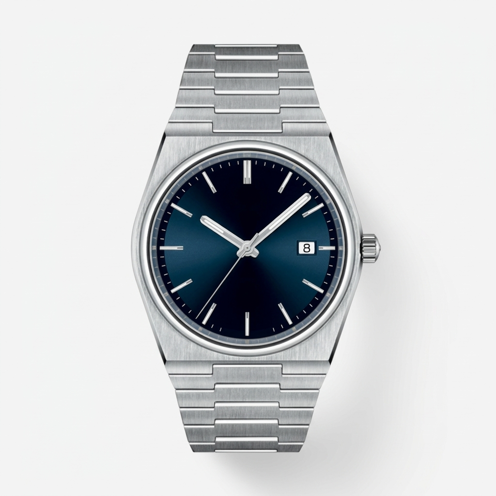 Blue Dial Quartz Watch — T-01