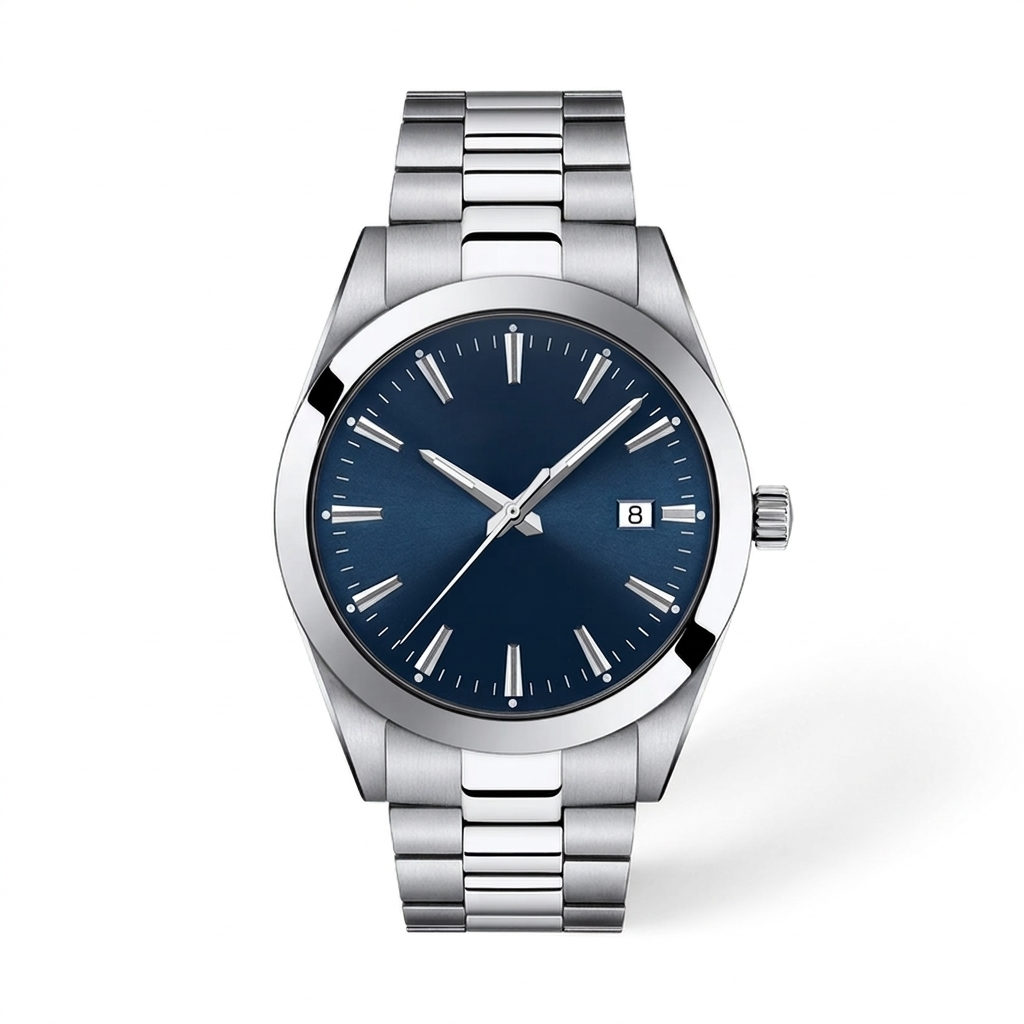 Blue Dial Quartz Watch — T-04