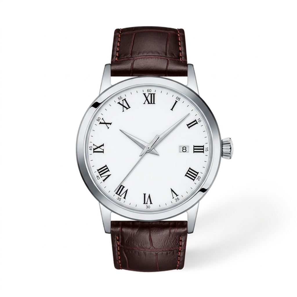 Silver Dial Quartz Watch — T-05