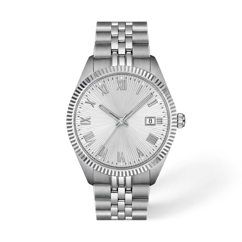 Silver Dial Automatic Watch — T-09