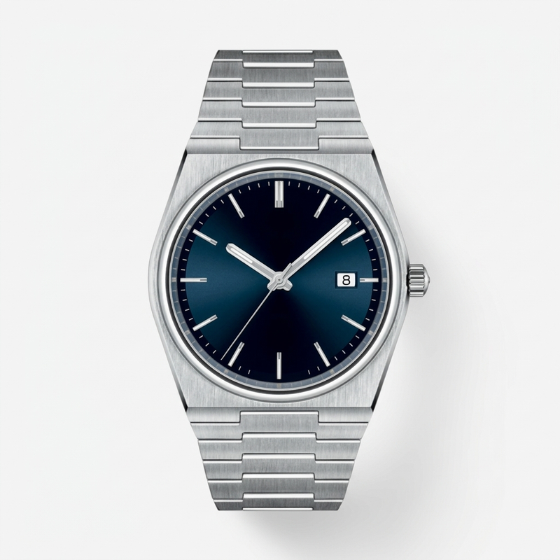 Blue Dial Quartz Watch — T-01