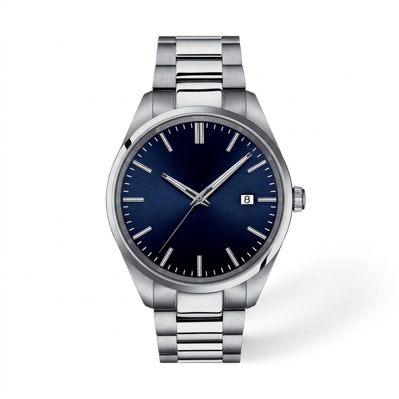 Blue Dial Quartz Watch — T-02