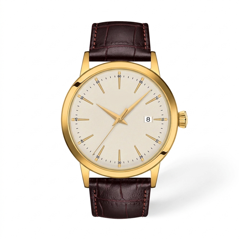 Ivory Dial Quartz Watch — T-03