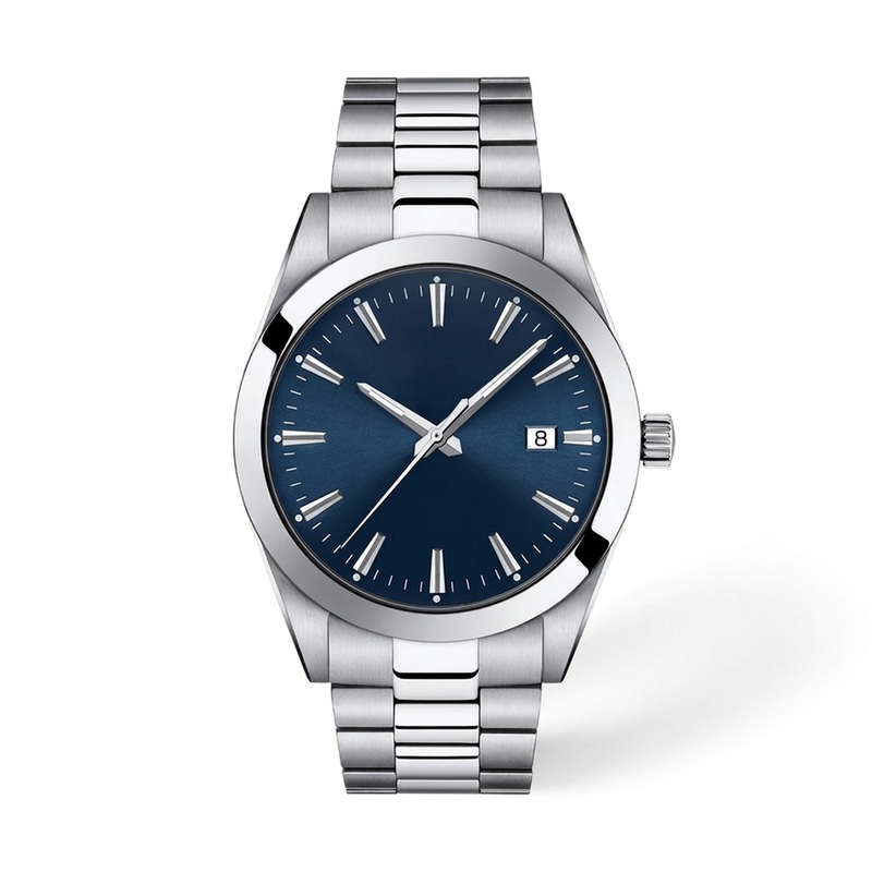 Blue Dial Quartz Watch — T-04