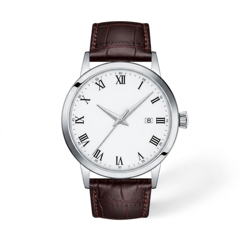 Silver Dial Quartz Watch — T-05