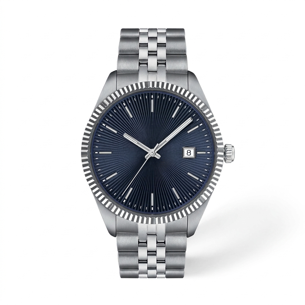 Blue Dial Quartz Watch — T-08
