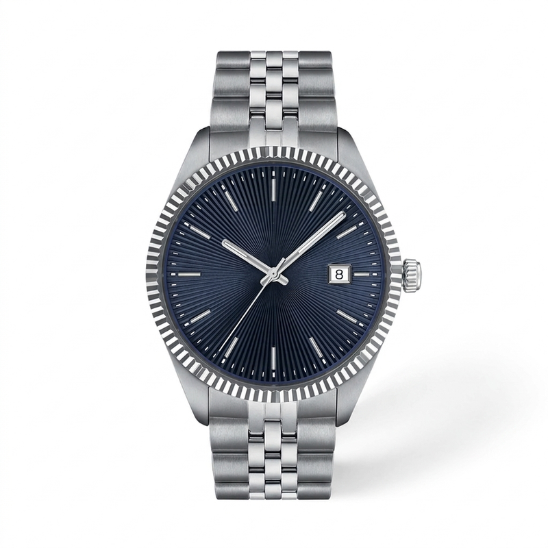 Blue Dial Quartz Watch — T-08