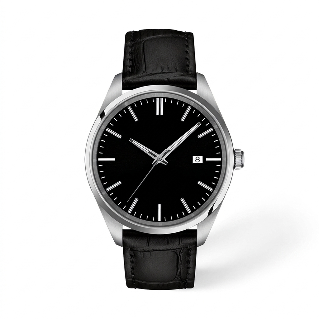 Black Dial Quartz Watch — T-11