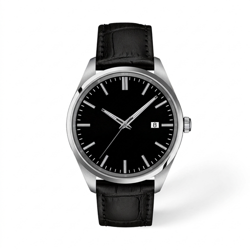 Black Dial Quartz Watch — T-11