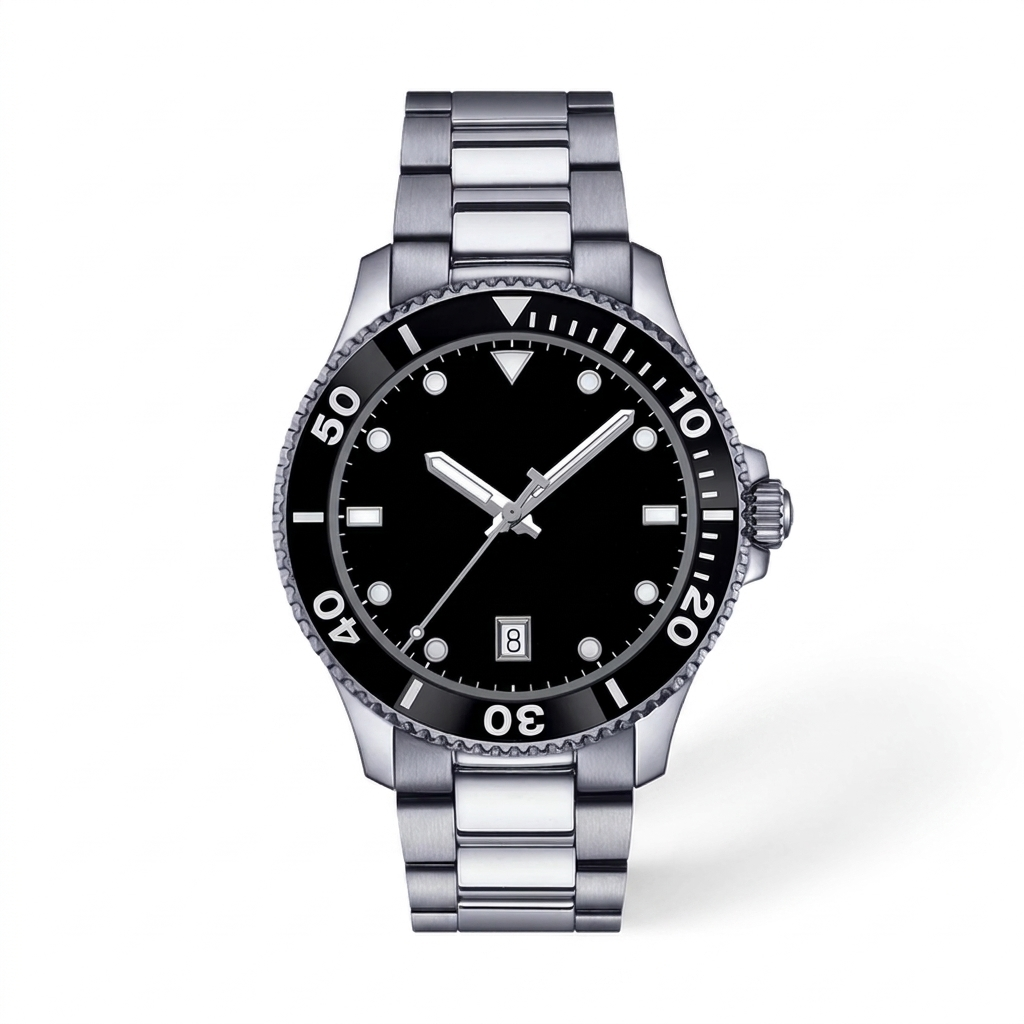 Black Dial Quartz Watch — T-14