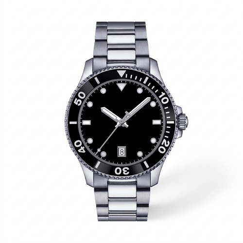 Black Dial Quartz Watch — T-14